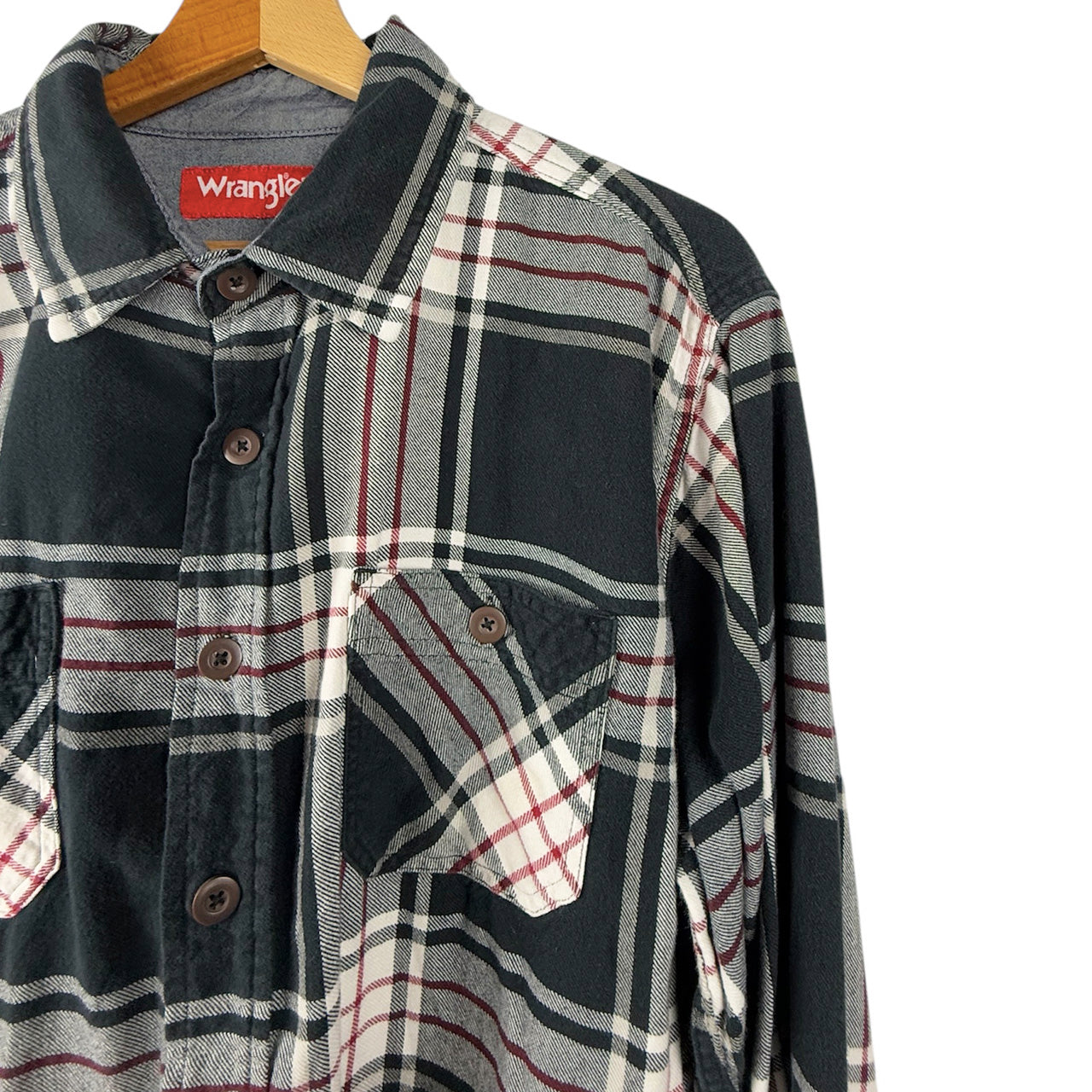 Camicia Wrangler Quadri Nera