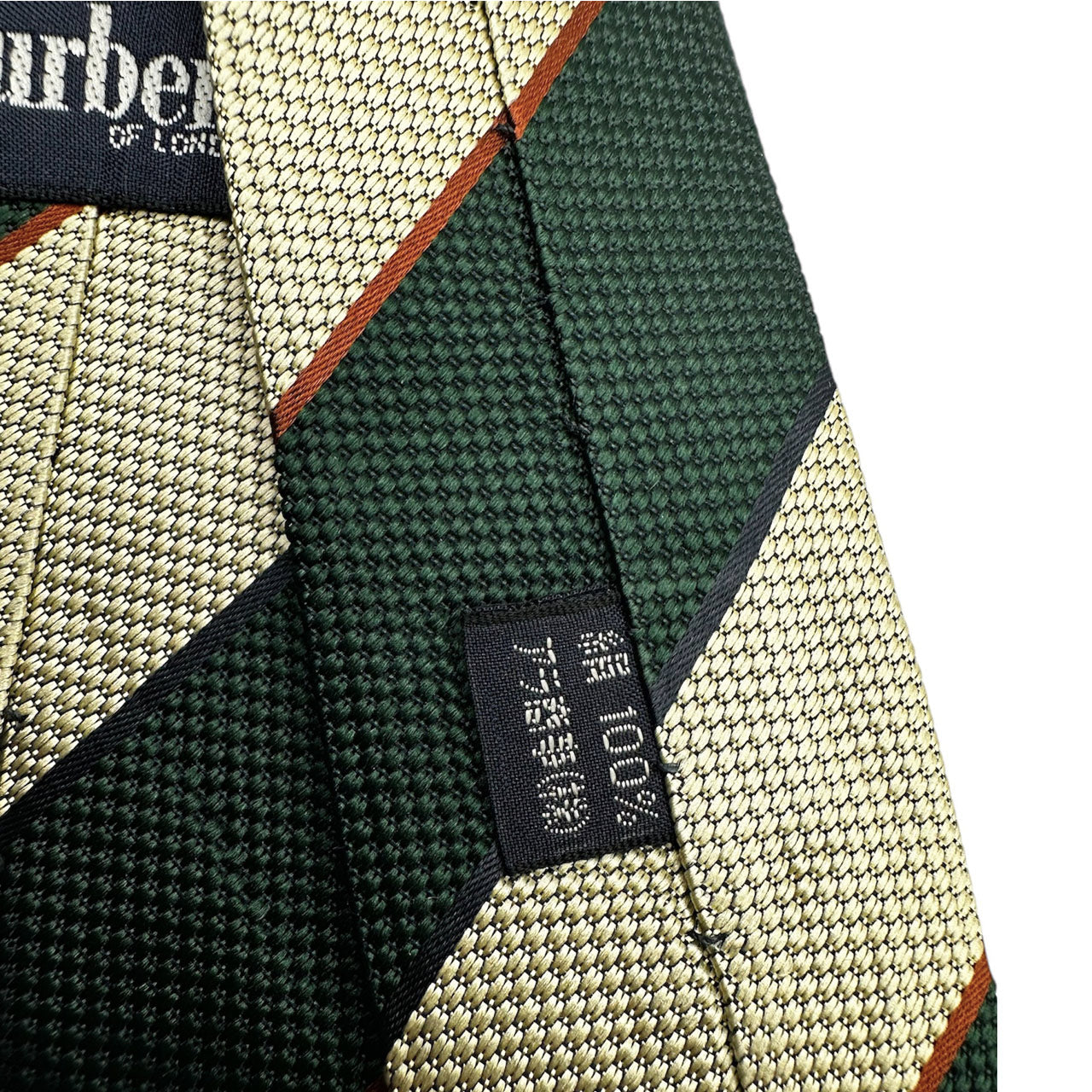 Cravatta Burberry a righe Oro Verde