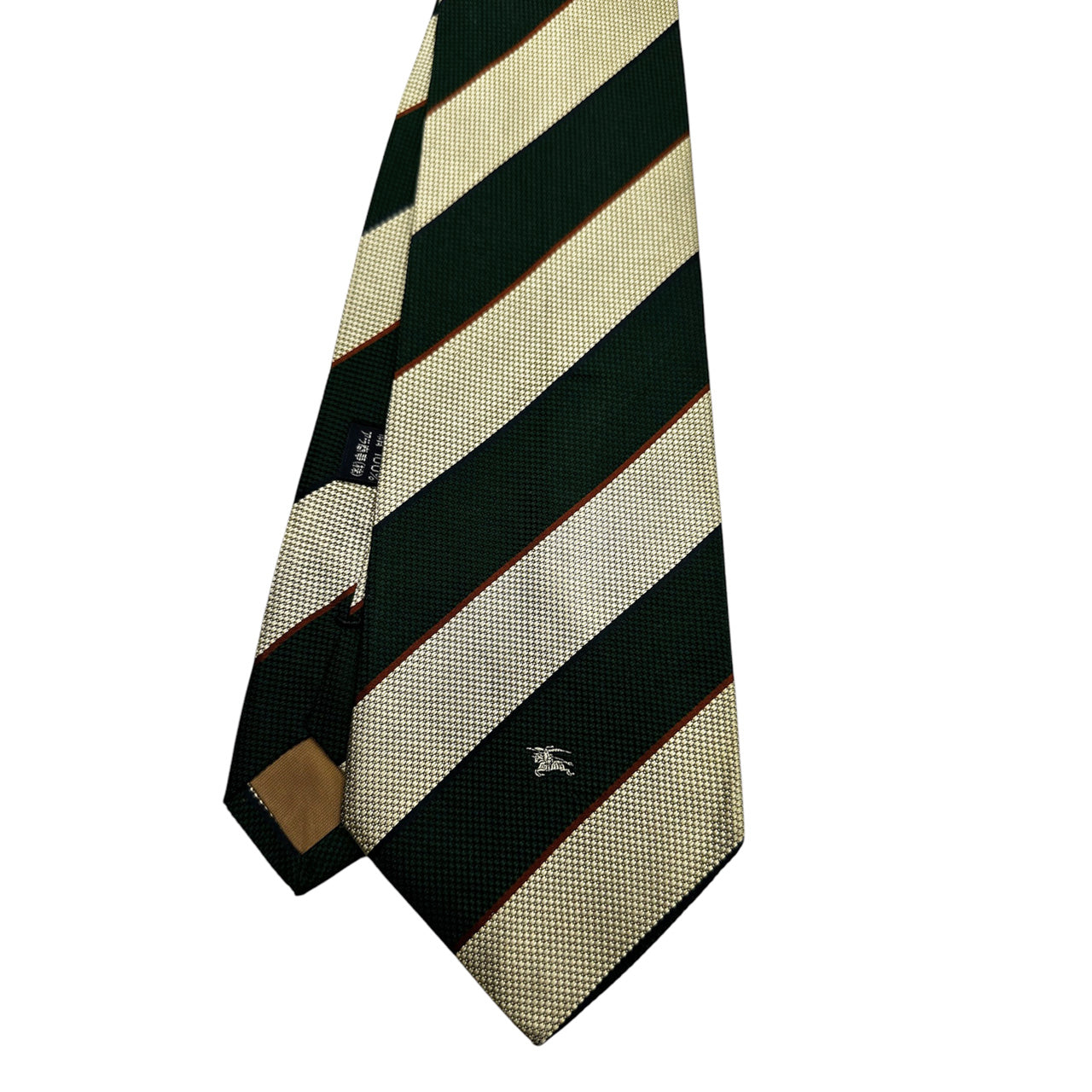 Cravatta Burberry a righe Oro Verde