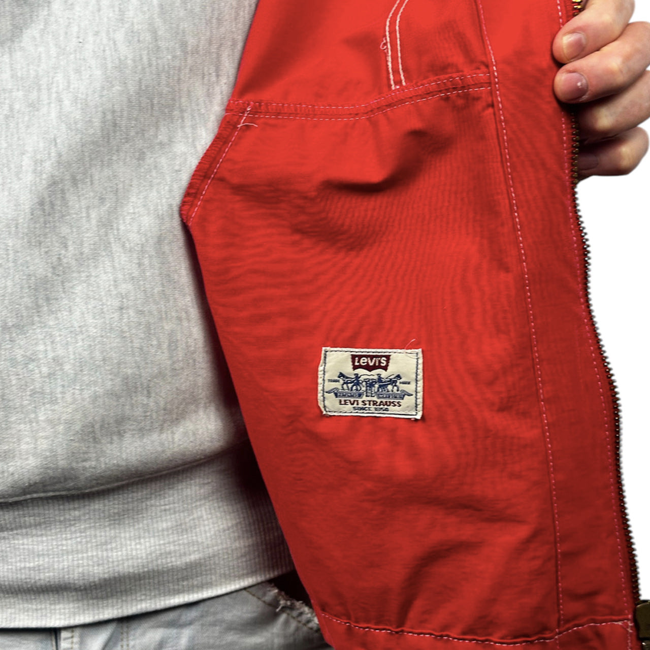 Giubbino Levi's Rosso Cappuccio - XL