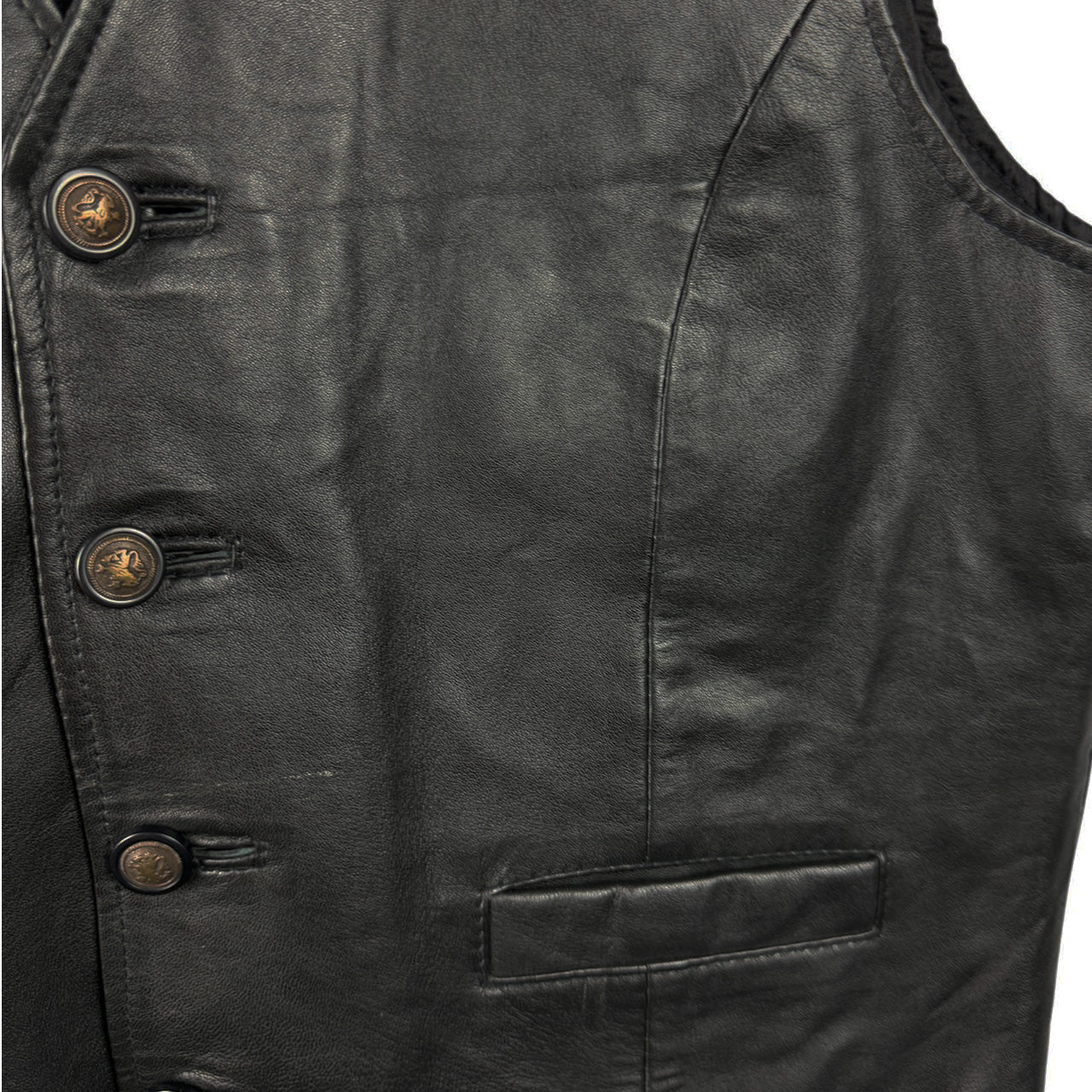 Gilet in Pelle Nera