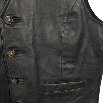 Black Leather Vest