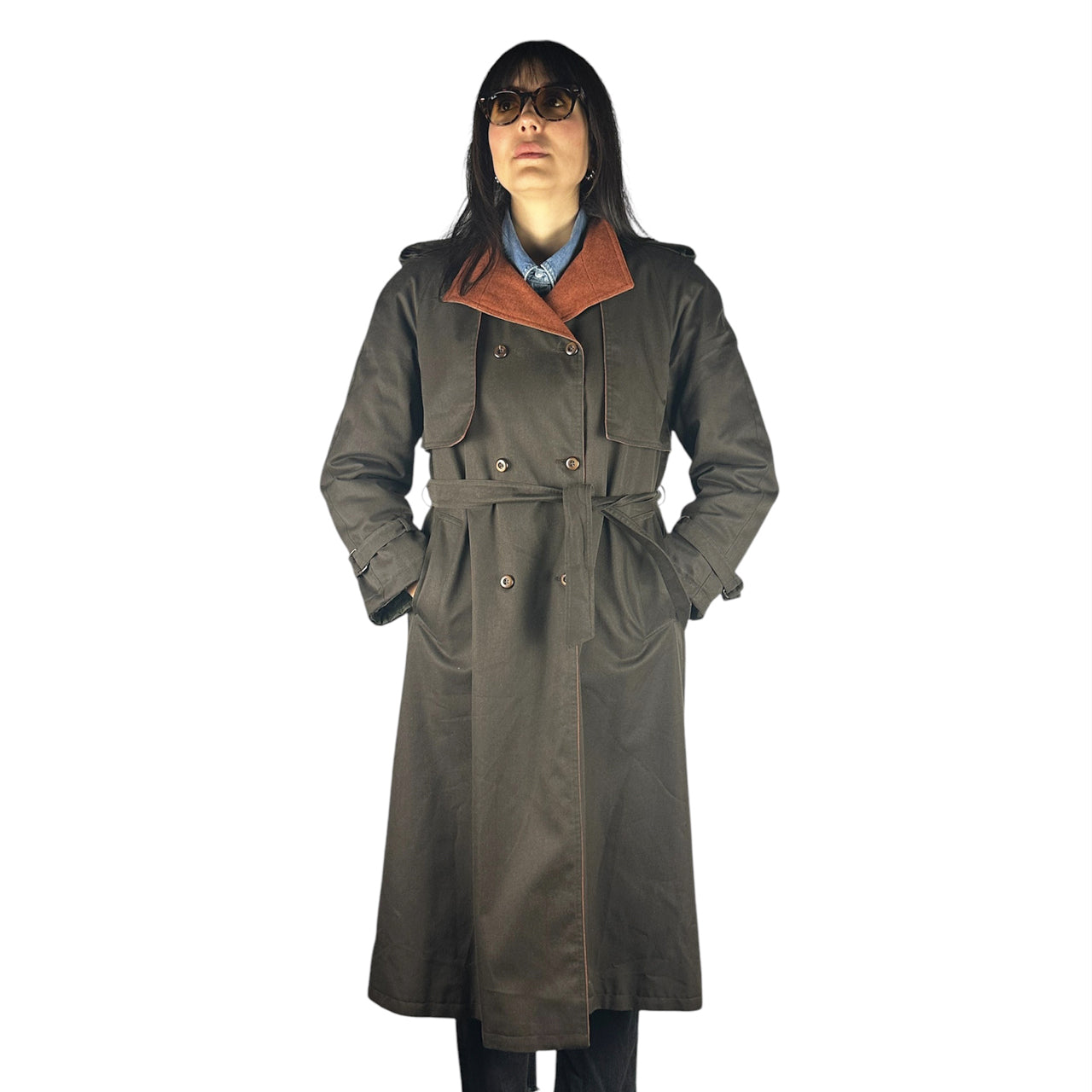 Trench Donna Marrone